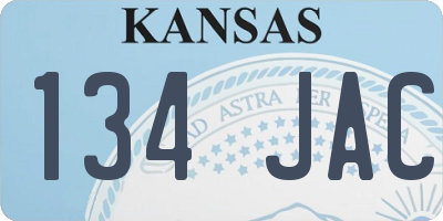 KS license plate 134JAC