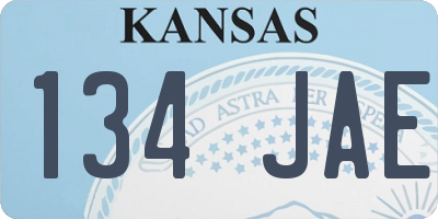 KS license plate 134JAE