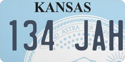 KS license plate 134JAH