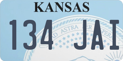 KS license plate 134JAI