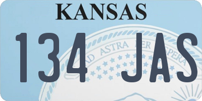 KS license plate 134JAS