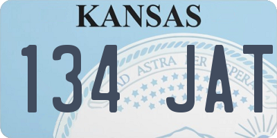 KS license plate 134JAT