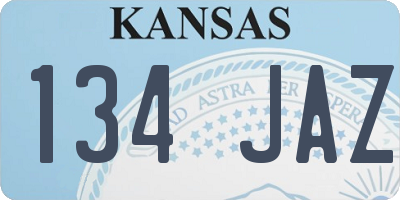 KS license plate 134JAZ