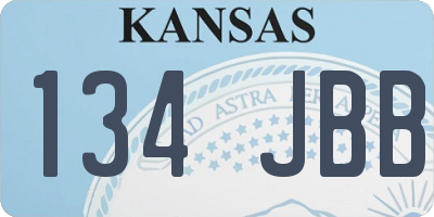 KS license plate 134JBB