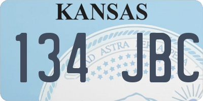 KS license plate 134JBC