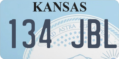 KS license plate 134JBL