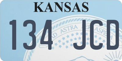 KS license plate 134JCD