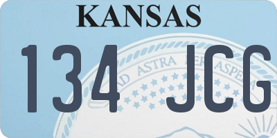 KS license plate 134JCG