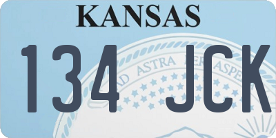 KS license plate 134JCK