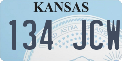 KS license plate 134JCW