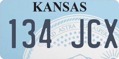 KS license plate 134JCX