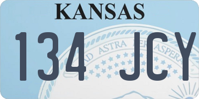 KS license plate 134JCY
