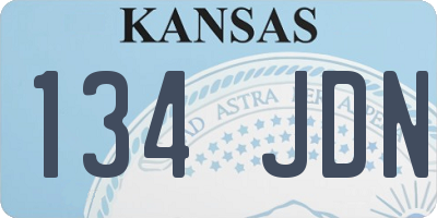 KS license plate 134JDN