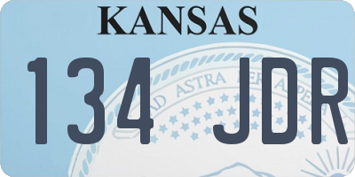 KS license plate 134JDR