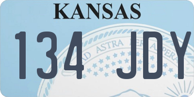 KS license plate 134JDY