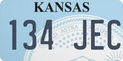 KS license plate 134JEC