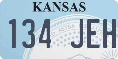 KS license plate 134JEH