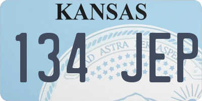 KS license plate 134JEP