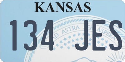 KS license plate 134JES