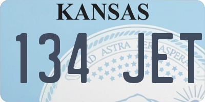 KS license plate 134JET