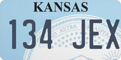 KS license plate 134JEX