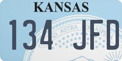 KS license plate 134JFD