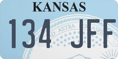 KS license plate 134JFF