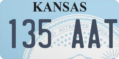 KS license plate 135AAT