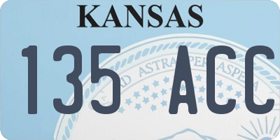 KS license plate 135ACC