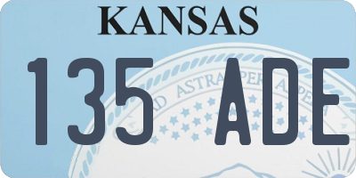 KS license plate 135ADE