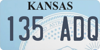 KS license plate 135ADQ