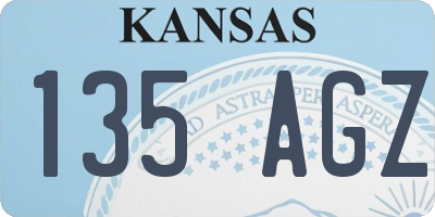 KS license plate 135AGZ