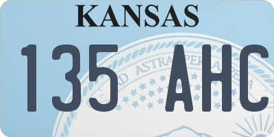 KS license plate 135AHC