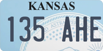 KS license plate 135AHE