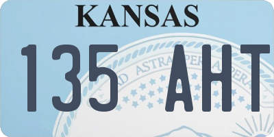 KS license plate 135AHT