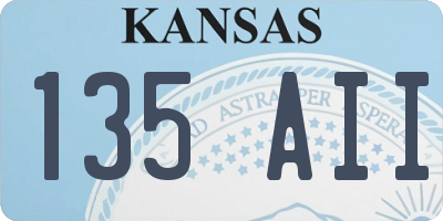KS license plate 135AII