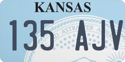 KS license plate 135AJV