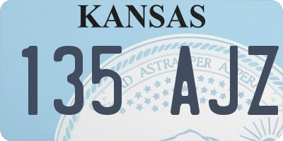 KS license plate 135AJZ