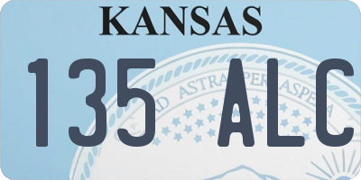 KS license plate 135ALC
