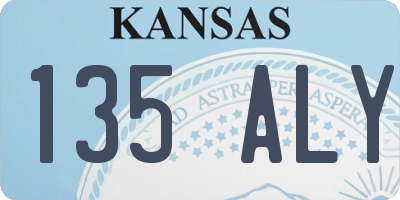 KS license plate 135ALY