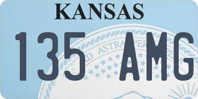 KS license plate 135AMG