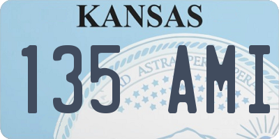 KS license plate 135AMI