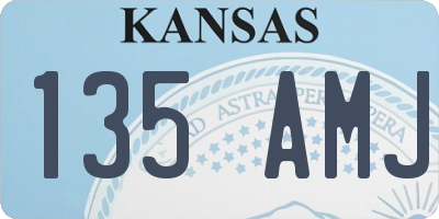 KS license plate 135AMJ