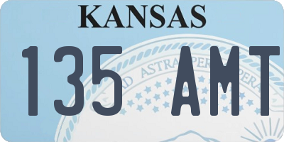 KS license plate 135AMT