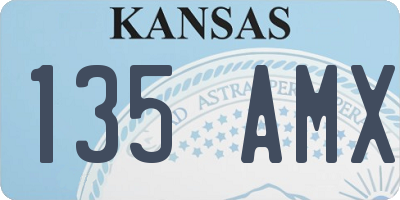 KS license plate 135AMX
