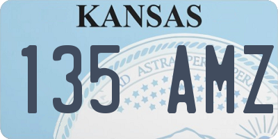 KS license plate 135AMZ