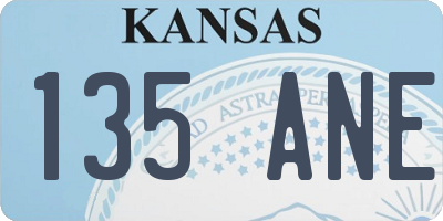 KS license plate 135ANE