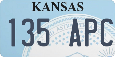 KS license plate 135APC