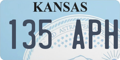 KS license plate 135APH