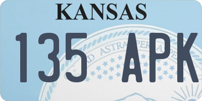 KS license plate 135APK